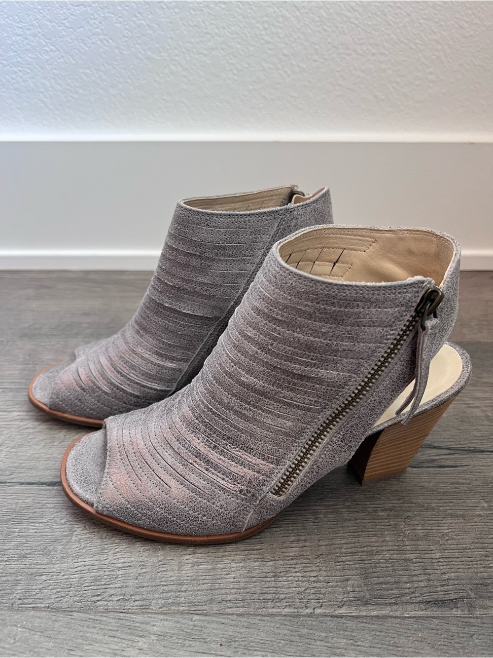 Paul Green Open-Toe Heeled Ankle Booties